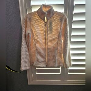 Jason Maxwell ivory fleece jacket size small petite